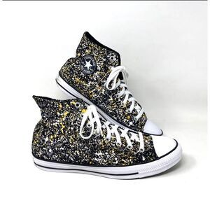 Converse Unisex Chuck Taylor All‎ Star Hi Shoe Size 9 Men Black /Yellow A00468F